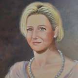 portret : Dziewczyna z perłami, olej, płótno